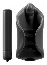 Чёрный мастурбатор Vibrating Silicone Stimulator с вибрацией - Pipedream - в Нижнем Новгороде купить с доставкой