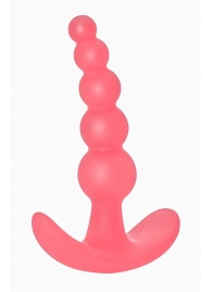 Розовая анальная пробка Bubbles Anal Plug - 11,5 см. - Lola Games