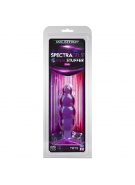 Фиолетовая рельефная анальная пробка SpectraGels Purple Anal Stuffer - 14 см. - Doc Johnson