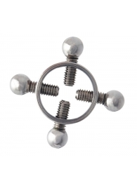 Серебристые зажимы для сосков на винтах - ToyFa - купить с доставкой в Нижнем Новгороде