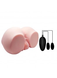 Телесный мастурбатор с двумя любовными тоннелями и вибрацией - Baile - в Нижнем Новгороде купить с доставкой