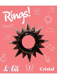 Чёрное эрекционное кольцо Rings Cristal - Lola Games - в Нижнем Новгороде купить с доставкой