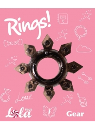 Чёрное эрекционное кольцо Rings Gear - Lola Games - в Нижнем Новгороде купить с доставкой