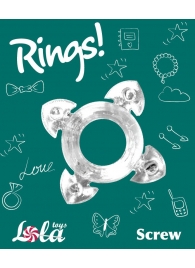 Прозрачное эрекционное кольцо Rings Screw - Lola Games - в Нижнем Новгороде купить с доставкой