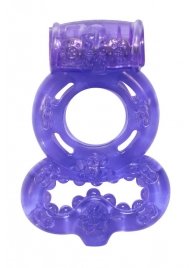 Фиолетовое эрекционное кольцо Rings Treadle с подхватом - Lola Games - в Нижнем Новгороде купить с доставкой