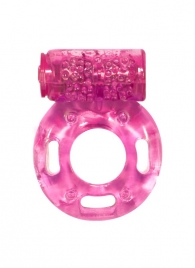 Розовое эрекционное кольцо с вибрацией Rings Axle-pin - Lola Games - в Нижнем Новгороде купить с доставкой