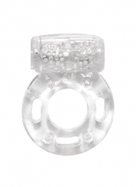 Прозрачное эрекционное кольцо с вибрацией Rings Axle-pin - Lola Games - в Нижнем Новгороде купить с доставкой