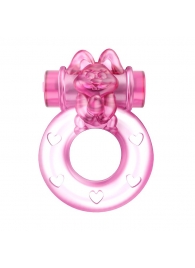 Розовое эрекционное кольцо с вибрацией Ring - Baile - в Нижнем Новгороде купить с доставкой