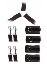 Комплект наручников и поножей LUXURIOUS BED RESTRAINT CUFF SET - Blush Novelties - купить с доставкой в Нижнем Новгороде