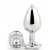Серебристая анальная втулка с прозрачным кристаллом - 7,1 см. - Dream Toys - купить с доставкой в Нижнем Новгороде