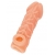 Телесная закрытая насадка с венками Cock Sleeve Size L - 17,6 см. - KOKOS - в Нижнем Новгороде купить с доставкой