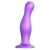 Фиолетовая насадка Strap-On-Me Dildo Plug Curvy size L - Strap-on-me - купить с доставкой в Нижнем Новгороде