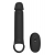 Черная насадка-удлинитель с вибрацией Vibrating Extender With Remote - Dream Toys - в Нижнем Новгороде купить с доставкой
