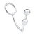 Кольцо на пенис с анальным стимулятором Two Bead Stainless Steel Anal Hook   Cock Ring - BlueLine - в Нижнем Новгороде купить с доставкой