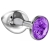 Малая серебристая анальная пробка Diamond Purple Sparkle Small с фиолетовым кристаллом - 7 см. - Lola Games - купить с доставкой в Нижнем Новгороде