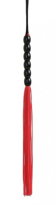 Красно-черная силиконовая мини-плеть - 22 см. - Джага-Джага - купить с доставкой в Нижнем Новгороде