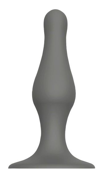 Серый удлиненный анальный стимулятор PLUG WITH SUCTION CUP - 12,7 см. - Dream Toys