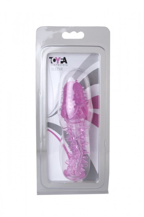 Закрытая насадка розового цвета с шипами и точками - 13,5 см. - Toyfa Basic - в Нижнем Новгороде купить с доставкой