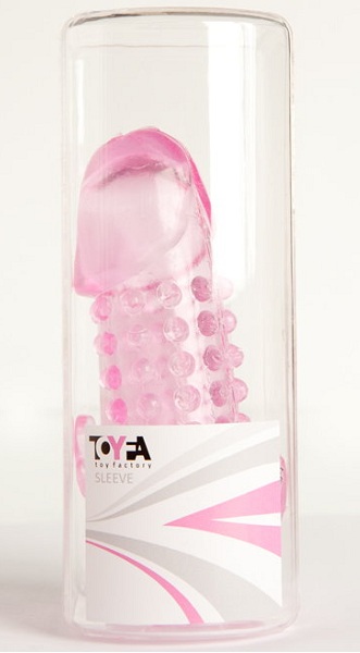 Розовая гелевая насадка с 2 отростками - 13 см. - ToyFa - в Нижнем Новгороде купить с доставкой