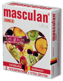 Жёлтые презервативы Masculan Ultra Tutti-Frutti с фруктовым ароматом - 3 шт. - Masculan - купить с доставкой в Нижнем Новгороде