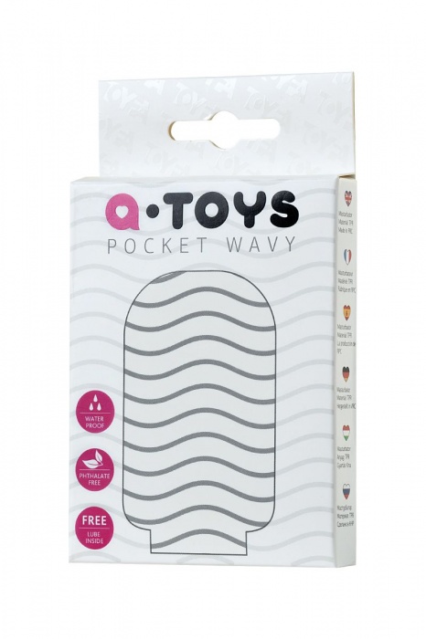 Белый мастурбатор A-Toys Pocket Wavy - A-toys - в Нижнем Новгороде купить с доставкой