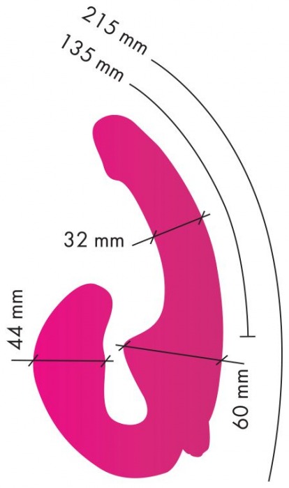 Ярко-розовый анатомический страпон с вибрацией - Главсексмаг - купить с доставкой в Нижнем Новгороде