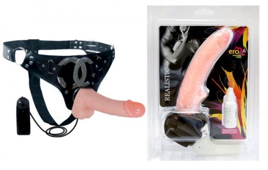 Реалистичный фаллоимитатор телесного цвета на трусиках Harness - 16,5 см. - Bior toys - купить с доставкой в Нижнем Новгороде