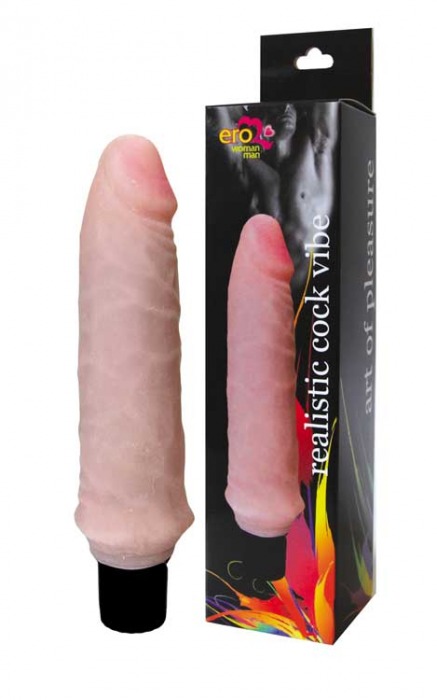 Вибратор телесного цвета  Realistic Cock Vibe - 15,5 см. - Erowoman-Eroman