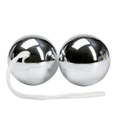Серебристые вагинальные шарики Balls - Bior toys