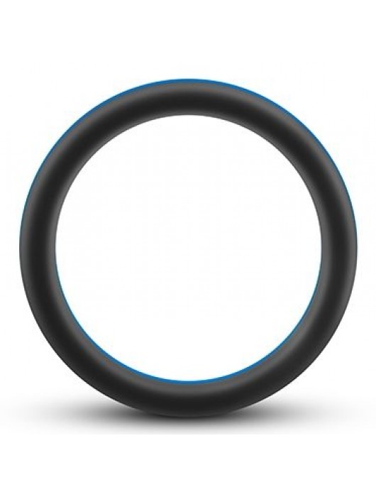 Черно-синее эрекционное кольцо Silicone Go Pro Cock Ring - Blush Novelties - в Нижнем Новгороде купить с доставкой