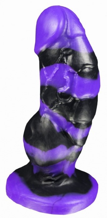 Черно-фиолетовый фаллоимитатор Мартин medium - 24,5 см. - Erasexa - купить с доставкой в Нижнем Новгороде
