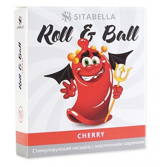 Стимулирующий презерватив-насадка Roll   Ball Cherry - Sitabella - купить с доставкой в Нижнем Новгороде