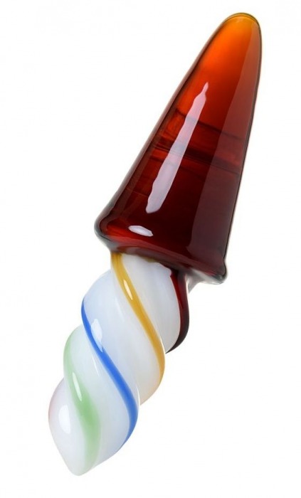 Коническая стеклянная анальная втулка Sexus Glass - 16 см. - Sexus