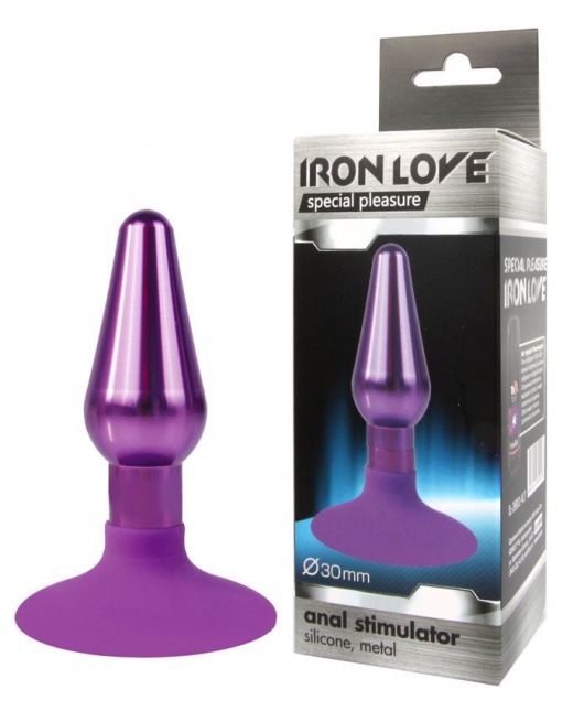 Фиолетовая конусовидная анальная пробка - 9 см. - Bior toys