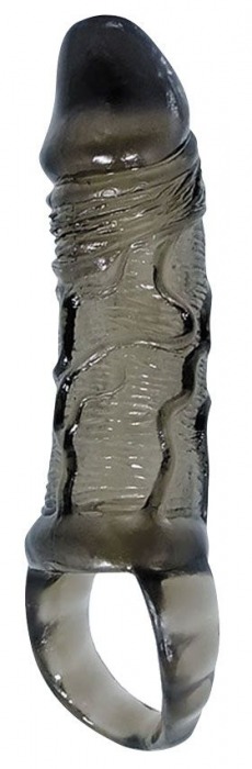 Закрытая насадка на фаллос с кольцом для мошонки - 15 см. - Sex Expert - в Нижнем Новгороде купить с доставкой