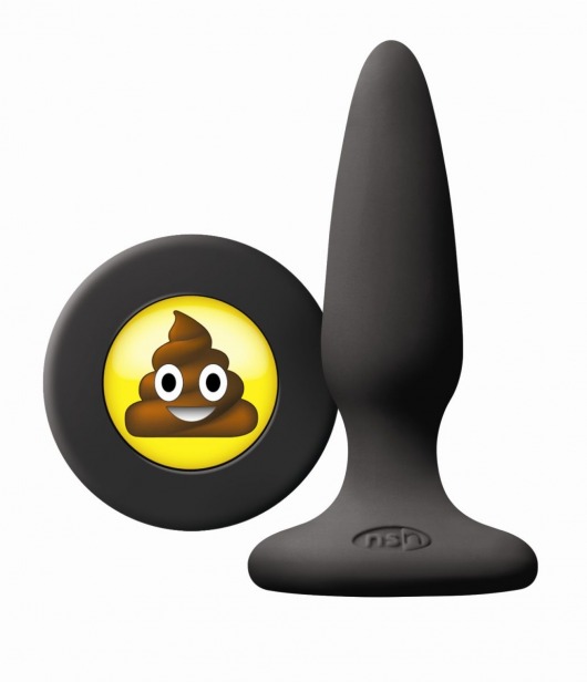 Черная силиконовая пробка Emoji SHT - 8,6 см. - NS Novelties - купить с доставкой в Нижнем Новгороде