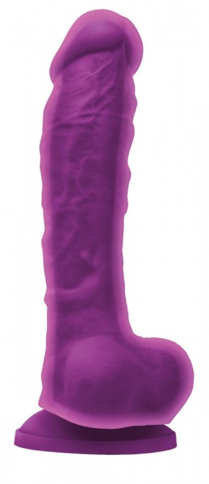 Фиолетовый фаллоимитатор с двойным слоем Dual Density 8  - 22,9 см. - NS Novelties