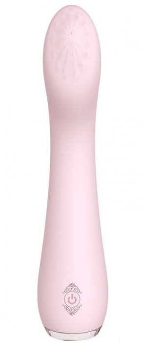 Нежно-розовый вибратор LISA с рельефной головкой - 19,3 см. - S-HANDE