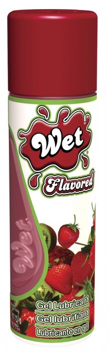 Лубрикант Wet Flavored Kiwi Strawberry с ароматом киви и клубники - 106 мл. - Wet International Inc. - купить с доставкой в Нижнем Новгороде