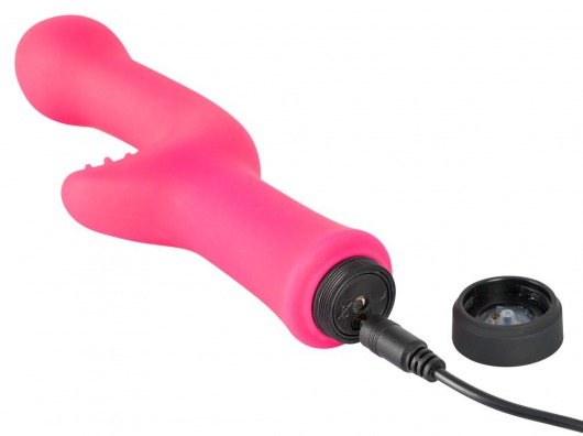 Розовый G-стимулятор с вибрацией Power Vibe Nubby - 18 см. - Orion