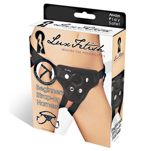 Черные трусики для страпона - Lux Fetish - купить с доставкой в Нижнем Новгороде