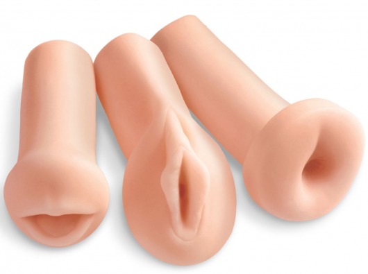 Комплект из 3 мастурбаторов All 3 Holes: вагина, анус, ротик - Pipedream - в Нижнем Новгороде купить с доставкой