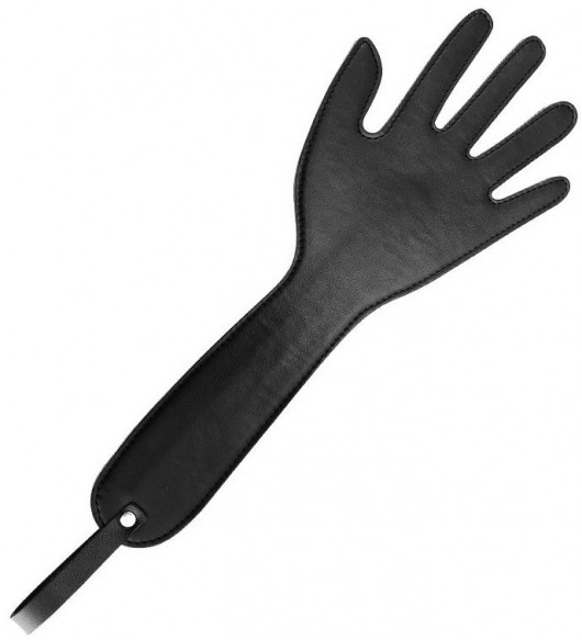 Черная шлепалка с виде ладони с удлиненной ручкой - 36 см. - Bior toys - купить с доставкой в Нижнем Новгороде