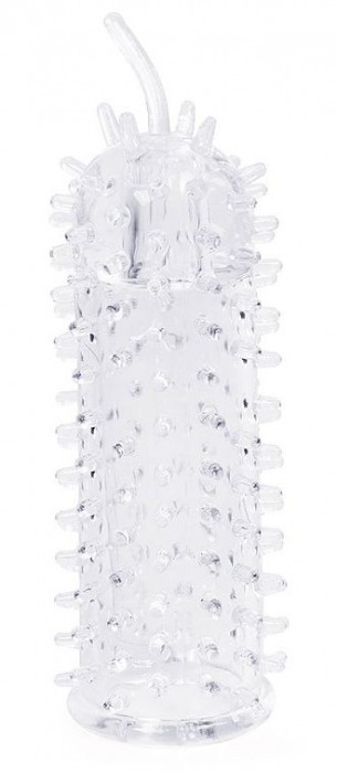 Закрытая рельефная насадка Crystal sleeve с усиками - 12 см. - Erowoman-Eroman - в Нижнем Новгороде купить с доставкой