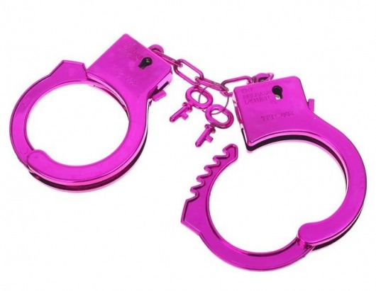 Ярко-розовые пластиковые наручники  Блеск - Сима-Ленд - купить с доставкой в Нижнем Новгороде