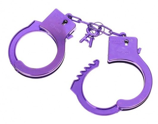 Фиолетовые пластиковые наручники  Блеск - Сима-Ленд - купить с доставкой в Нижнем Новгороде