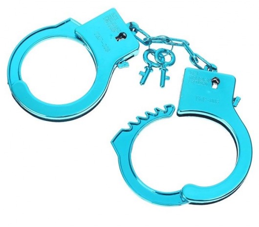 Голубые пластиковые наручники  Блеск - Сима-Ленд - купить с доставкой в Нижнем Новгороде