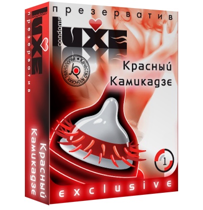 Презерватив LUXE  Exclusive   Красный Камикадзе  - 1 шт. - Luxe - купить с доставкой в Нижнем Новгороде
