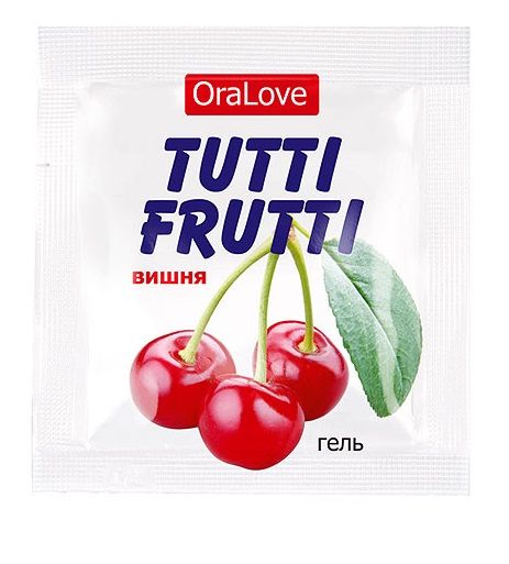 Пробник гель-смазки Tutti-frutti с вишнёвым вкусом - 4 гр. - Биоритм - купить с доставкой в Нижнем Новгороде