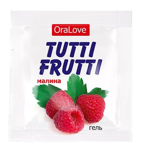 Пробник гель-смазки Tutti-frutti с малиновым вкусом - 4 гр. - Биоритм - купить с доставкой в Нижнем Новгороде